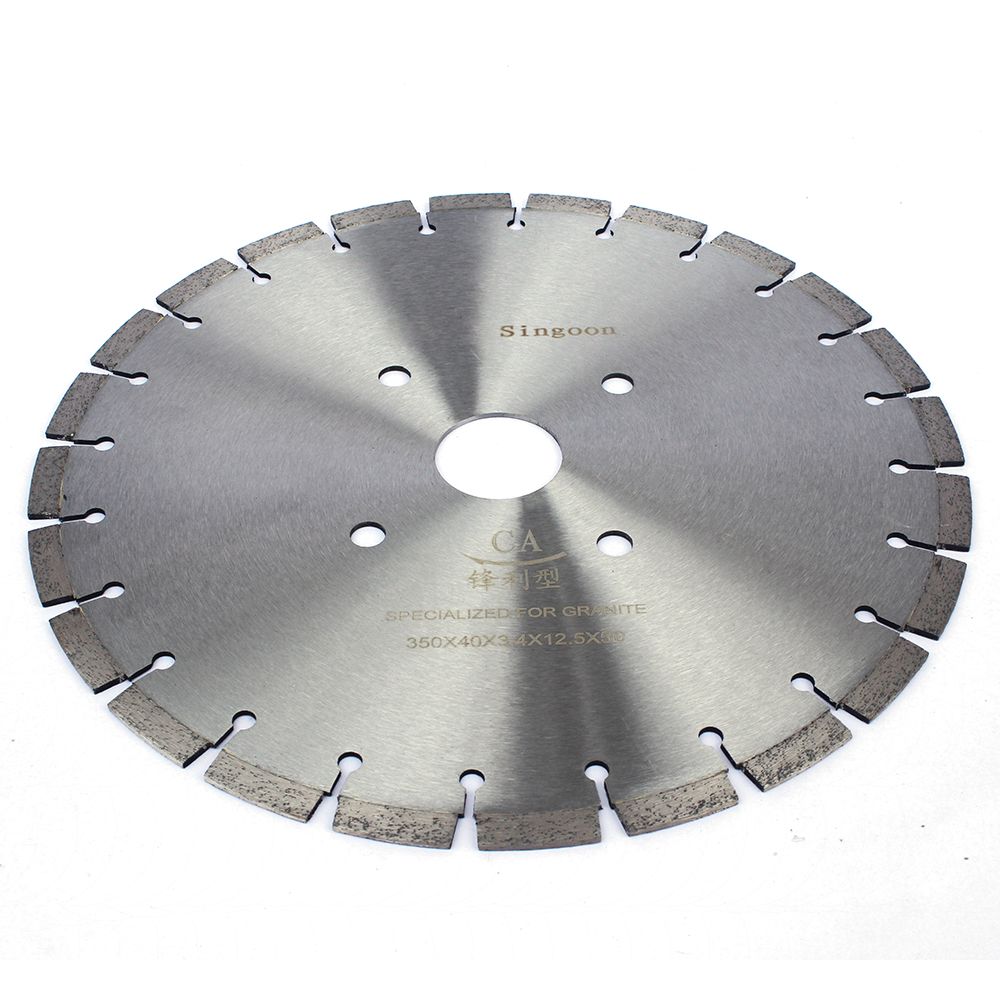 Utilisation humide de granit de disque de coupe de diamant de coupe de 350mm